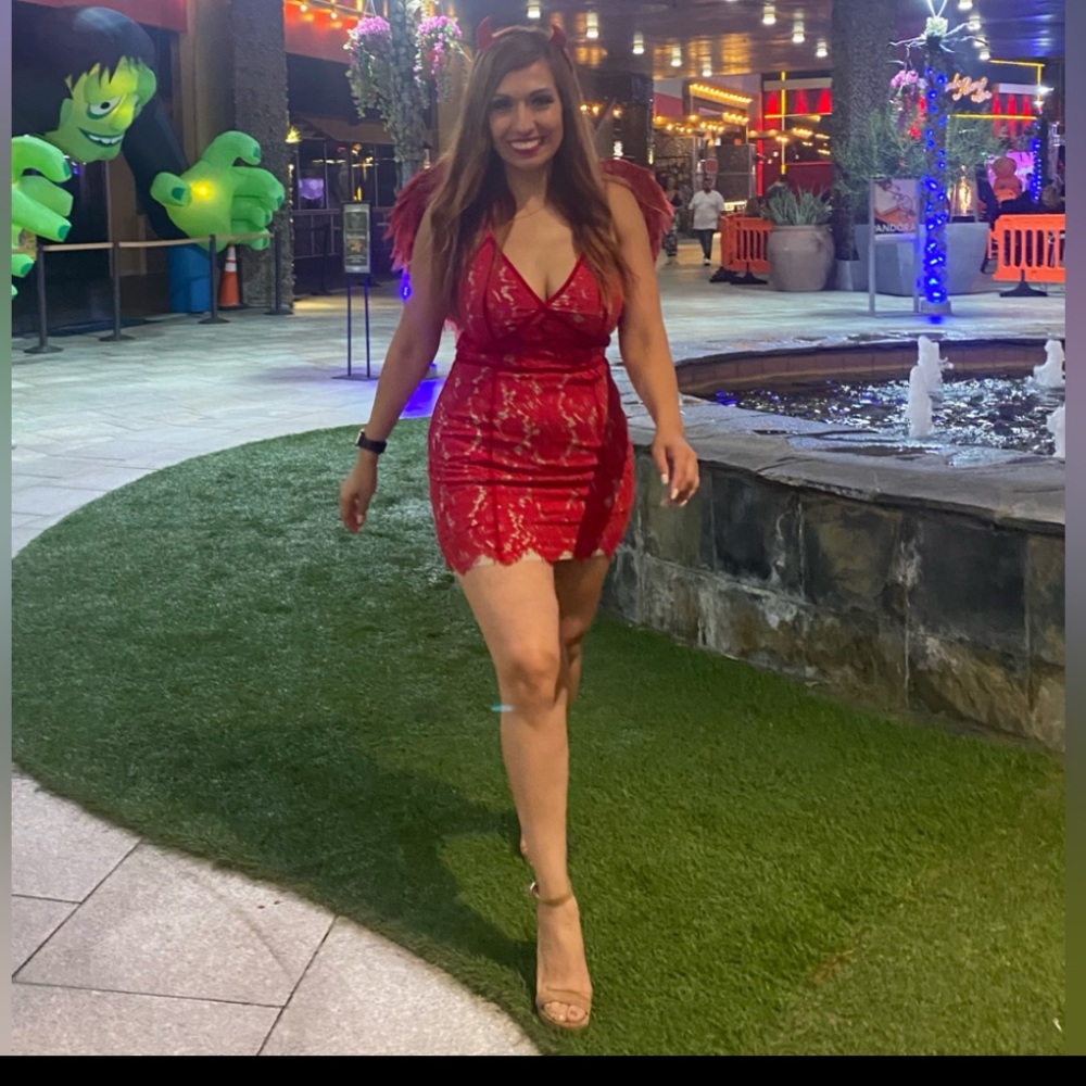 Gently used TOBI  red mini dress size Medium